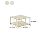 Mesa de centro de metal para cóctel, estilo mediados de siglo, de 15,75" de altura