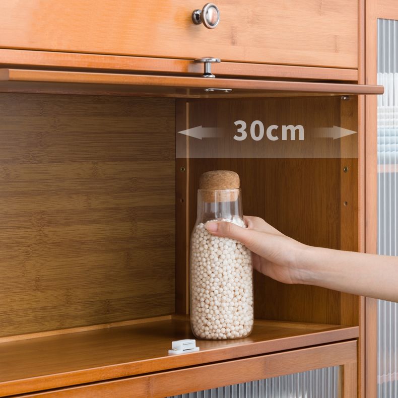 Tabella della credenza in bambù marrone armadio contemporaneo con cassetto