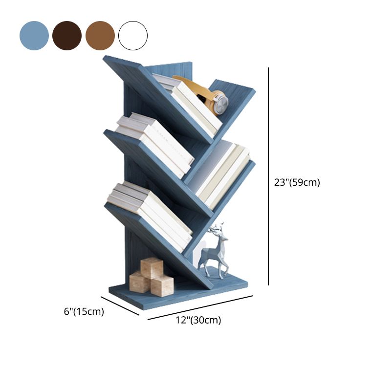 Ingénieur contemporain Bibliothèque de librisser en bois fermé, 12 "L x 6" W x 23 "H