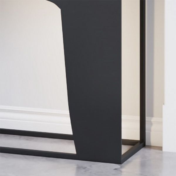 Mesa de consola rectangular contemporánea mesa de sofá de consola negra para hall