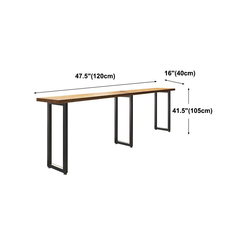 Modern Rectangle Bar Dining Table Wood Bar Height Cocktail Table 42-Inch Top Clearhalo 'Bar Furniture' 'Bar Tables' 'bar_tables' 'furn' 'furn_bar_tables' 'Furniture' 'furniture_bar_tables' 'Kitchen & Dining Furniture' 1200x1200_4e59e6ae-b00c-4646-b095-5c0d4fc42ede