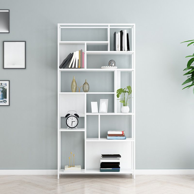 Metal Etagere Vertical Shelf Bookcase Bedroom Open Book Shelf with Shelves Clearhalo 'Bookcases' 'furn' 'furn_bookcases' 'Furniture' 'Office Furniture' 1200x1200_4e5a2ff6-615f-44e5-ab43-e7b5de76fad1