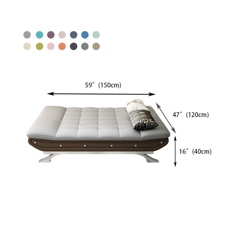 Convertible Sofa Fabric Split Back Sewn Pillow Back Settee for Living Room