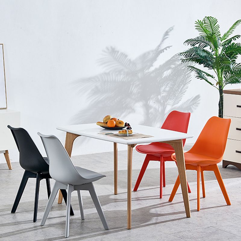 Upholstered Armless Dining Chairs Solid Back Side Chairs with Wood Legs Clearhalo ' kitchen&dining_furn' 'Dining Chairs' 'Dining Tables & Seating' 'dining_chair' 'Furniture' 'furniture_dining_chair' 'Kitchen & Dining Furniture' 'kitchen' 1200x1200_4e5eaa01-111d-4100-bf61-1b027836d65b