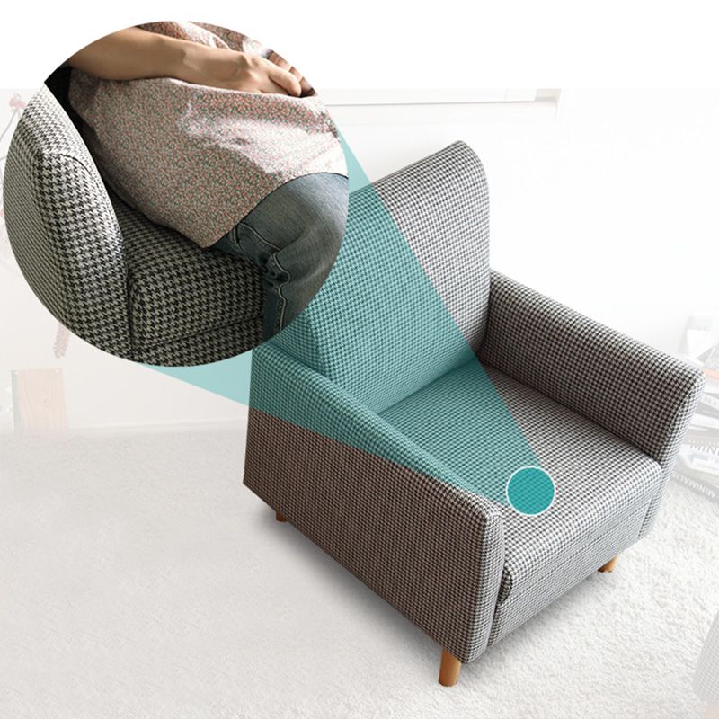 Bedroom Arms Included Basic Four Leg Track Arms Fixed Back Arm Chair