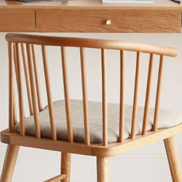 Modern Rubberwood Windsor Back Arm Chair Matte Finish Upholstered Dining Chair Clearhalo ' kitchen&dining_furn' 'Dining Chairs' 'Dining Tables & Seating' 'dining_chair' 'Furniture' 'furniture_dining_chair' 'Kitchen & Dining Furniture' 'kitchen' 1200x1200_4e6208bf-df17-4470-b017-326f409b2f81