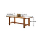 Rectangle Solid Wood Dining Table Modern Trestle Base Dining Table Clearhalo 'Dining Tables & Seating' 'Dining Tables' 'dining_table' 'furn' 'furn_dining_table' 'Furniture' 'furniture_dining_table' 'Kitchen & Dining Furniture' 'kitchen' 'kitchen_dining_table' 1200x1200_4e63e25f-43ca-4851-9a9d-a04380d787f9