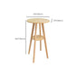 1/3 Pieces Modern Solid Wood Round Pub Table with High Stools