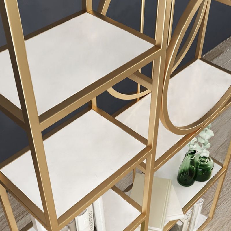 Metal Rectangle Storage Bookshelf Scandinavian Home Office Bookcase