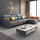 Scandinavian Faux Leather Seating Living Room Flared Arm Cushions sofa Clearhalo 'furn' 'furn_sectionals' 'Furniture' 'Living Room Furniture' 'Sectionals' 1200x1200_4e675d5e-ac83-41f9-a67a-ffb00c23a3b1