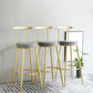 Glam Low Back Bar and Counter Stool Round Stool with 4 Gold Legs Clearhalo 'Bar Furniture' 'Bar Stools' 'bar_stools' 'furniture_bar_stools' 'Kitchen & Dining Furniture' 'kitchen&dining_furn' 'kitchen' 'kitchen_furn' Furniture' 1200x1200_4e6818fd-1ea5-4079-8580-90f888f0ba82