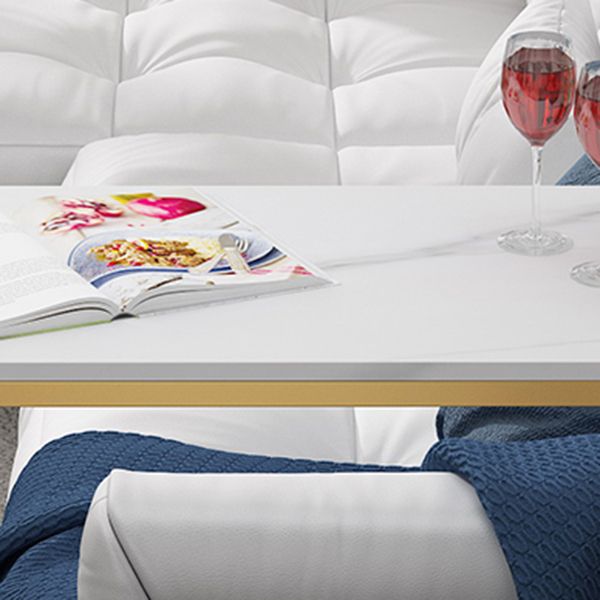 Glam Iron Bar Table Faux Marble White Specialty Top 41.3"H Bistro Table Clearhalo 'Bar Furniture' 'Bar Tables' 'bar_tables' 'Furniture' 'furniture_bar_tables' 'Kitchen & Dining Furniture' 'kitchen&dining_furn' 'kitchen' 1200x1200_4e68e564-f562-48cf-ad1e-2dc51d153e0b