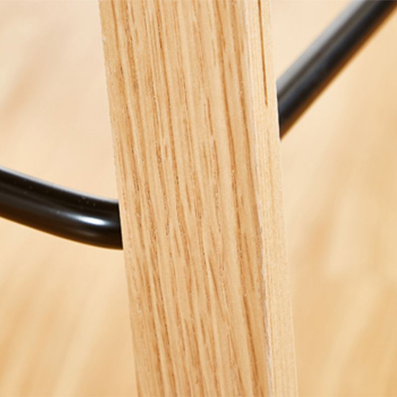 Chaise de bar de café en plastique de tabouret haut de comptoir sans bras de dossier nordique avec la base en bois