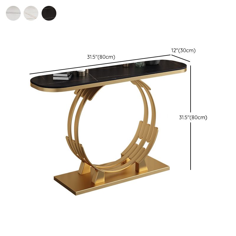 31" H Glam Console Accent Table Antique Finish Console Sofa Table Clearhalo 'Console Tables' 'console_tables' 'Entry & Mudroom Furniture' 'furn' 'furn_console_tables' 'Furniture' 1200x1200_4e6bc312-fedb-419d-b736-8bcc819c2b6a