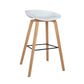 Moderne teller emmer Bar Stool Armless Plastic Bark -ontlasting met voetsteun