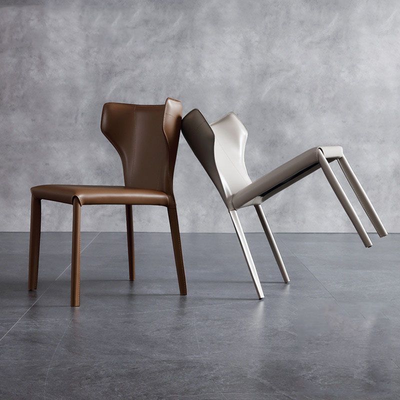 Modern Indoor-Outdoor Dining Room Chairs Wingback Parsons Armless Chair (Set of 2) Clearhalo ' kitchen&dining_furn' 'Dining Chairs' 'Dining Tables & Seating' 'dining_chair' 'furn' 'furn_dining_chair' 'Furniture' 'furniture_dining_chair' 'Kitchen & Dining Furniture' 'kitchen' 1200x1200_4e6c2cb0-a489-4f53-abbc-d5efb6122a8f