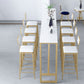Rectangle Sintered Stone Bar Table Trestle Base Dining Table for Kitchen Living Room