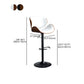 Modern Liftable Bar-stool PU Leather Counter Bar Stool with Metal Legs Clearhalo 'Bar Furniture' 'Bar Stools' 'bar_stools' 'Furniture' 'furniture_bar_stools' 'Kitchen & Dining Furniture' 1200x1200_4e6dce27-db99-415f-8cef-97e56caae3ae
