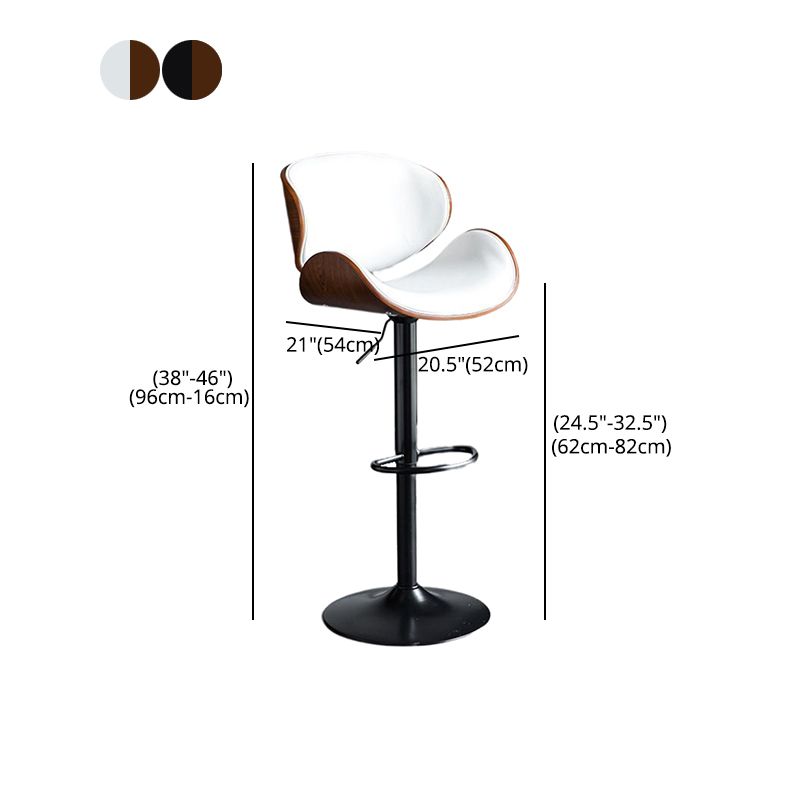 Modern Liftable Bar-stool PU Leather Counter Bar Stool with Metal Legs Clearhalo 'Bar Furniture' 'Bar Stools' 'bar_stools' 'Furniture' 'furniture_bar_stools' 'Kitchen & Dining Furniture' 1200x1200_4e6dce27-db99-415f-8cef-97e56caae3ae