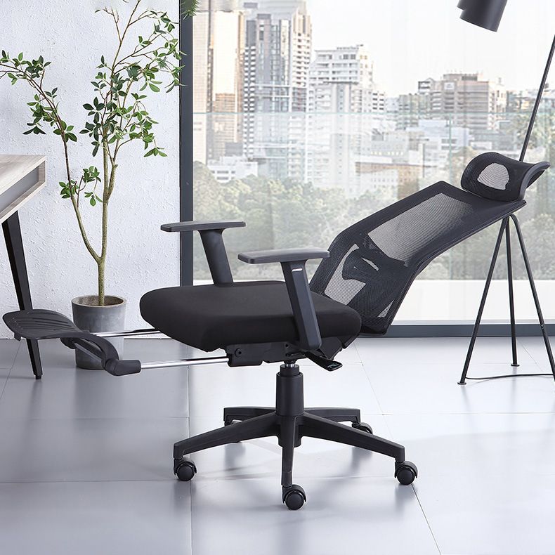 Modern Office Chair Fixed Arms Adjustable Seat Height Desk Chair with Wheels Clearhalo 'furn' 'furn_office_chair' 'Furniture' 'Office Chairs' 'Office Furniture' 'office_chair' 1200x1200_4e6e5823-1b39-473d-95cf-de0480a52006
