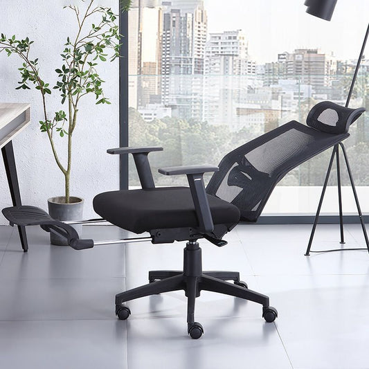 Modern Office Chair Fixed Arms Adjustable Seat Height Desk Chair with Wheels Clearhalo 'furn' 'furn_office_chair' 'Furniture' 'Office Chairs' 'Office Furniture' 'office_chair' 1200x1200_4e6e5823-1b39-473d-95cf-de0480a52006