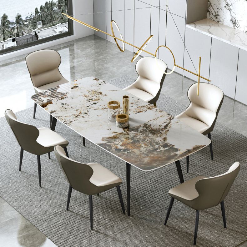 Tavolo da pranzo a base di rettangolo contemporanea con 4 gambe