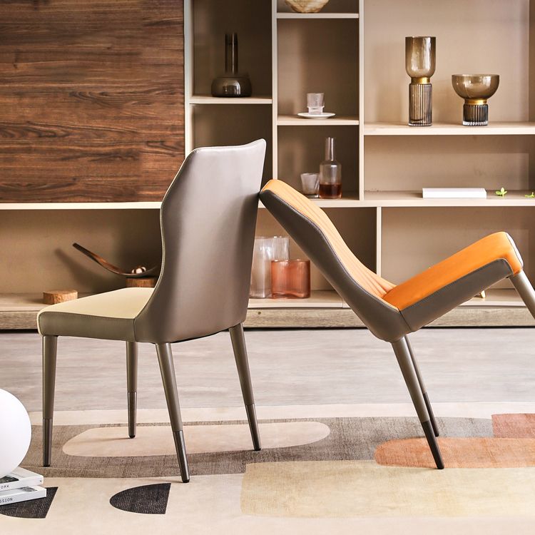 Scandinavian Style Upholstered Armless Dining Chairs Wingback Side Chair for Home Clearhalo ' kitchen&dining_furn' 'Dining Chairs' 'Dining Tables & Seating' 'dining_chair' 'furn' 'furn_dining_chair' 'Furniture' 'furniture_dining_chair' 'Kitchen & Dining Furniture' 'kitchen' 1200x1200_4e738663-f238-4fc5-85ee-0727a43e9fab