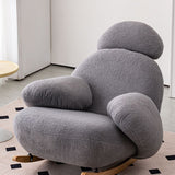 Rockero glamoroso tapizado ergonómico con mecedora acolchada de asiento 37.8 "x 37.8" x 33.5 "