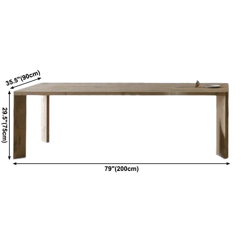 Modern Style Pine Solid Wood Dining Table 4 Legs Base Rectangle Table for Home Clearhalo ' dining_table' 'Dining Tables & Seating' 'Dining Tables' 'furn' 'furn_dining_table' 'Furniture' 'furniture_dining_table' 'Kitchen & Dining Furniture' 'kitchen&dining_furn' 'kitchen' 'kitchen_dining_table' 1200x1200_4e73d508-bba3-40ce-b6b9-35b5eb7e67d4