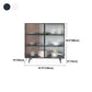 2 Glass Doors Buffet Server 42-inch Height Modern Kitchen Server for Dining Room Clearhalo 'buffet_sideboard' 'Buffets & Sideboards' 'furn' 'furn_buffet_sideboard' 'Furniture' 'furniture_buffet_sideboard' 'Kitchen & Dining Furniture' 1200x1200_4e73e5ff-9e61-425e-b840-57ed6c176aaf