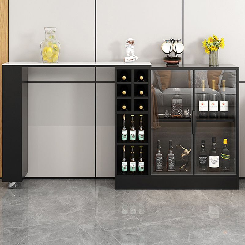 Rectangle Counter Height Table Modern Bar Dining Table with Shelves Clearhalo 'Bar Furniture' 'Bar Tables' 'bar_tables' 'furn' 'furn_bar_tables' 'Furniture' 'Kitchen & Dining Furniture' 1200x1200_4e7486a4-8463-4d56-aed2-7d006f1400df