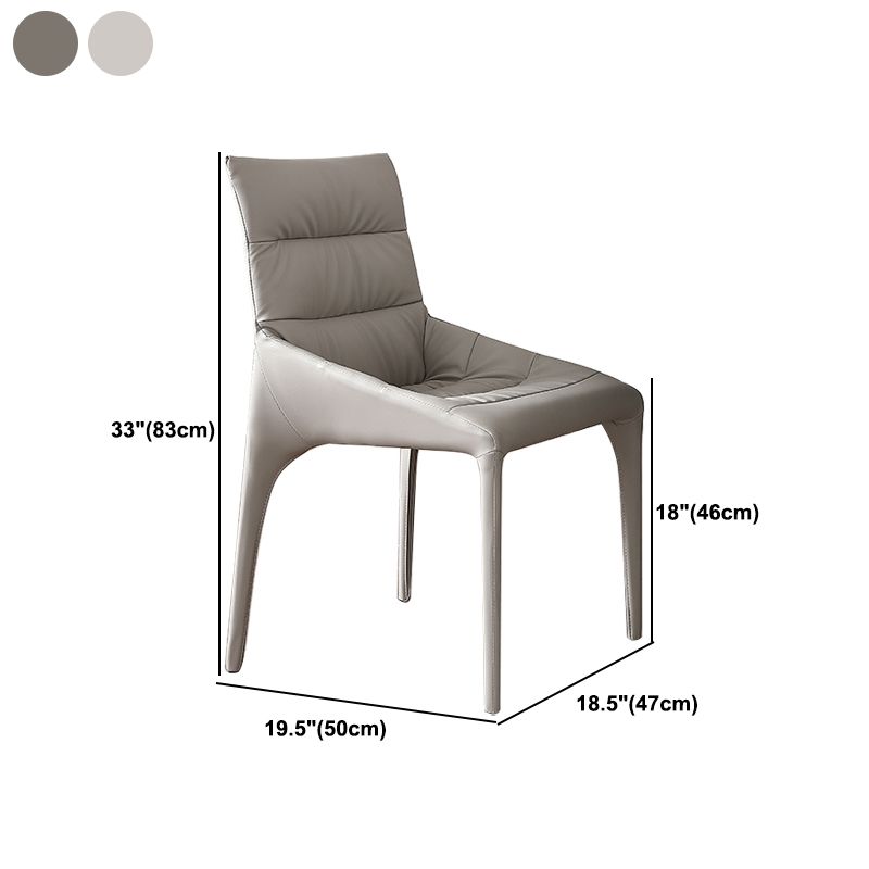 Faux Leather Chair Upholstered Armless Dining Chairs for Home Clearhalo 'Dining Chairs' 'Dining Tables & Seating' 'dining_chair' 'furn' 'furn_dining_chair' 'Furniture' 'Kitchen & Dining Furniture' 1200x1200_4e755672-165e-4c03-88fb-5d2d13321a72