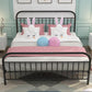 78.74-inch Wide Standard Bed with Headboard and Legs ,Solid Color