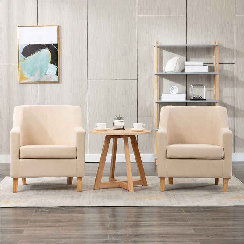 27,55 "W Velvet Arm Chaid Basic 4 jambes Accent Chaise avec dos serré et bras carrés