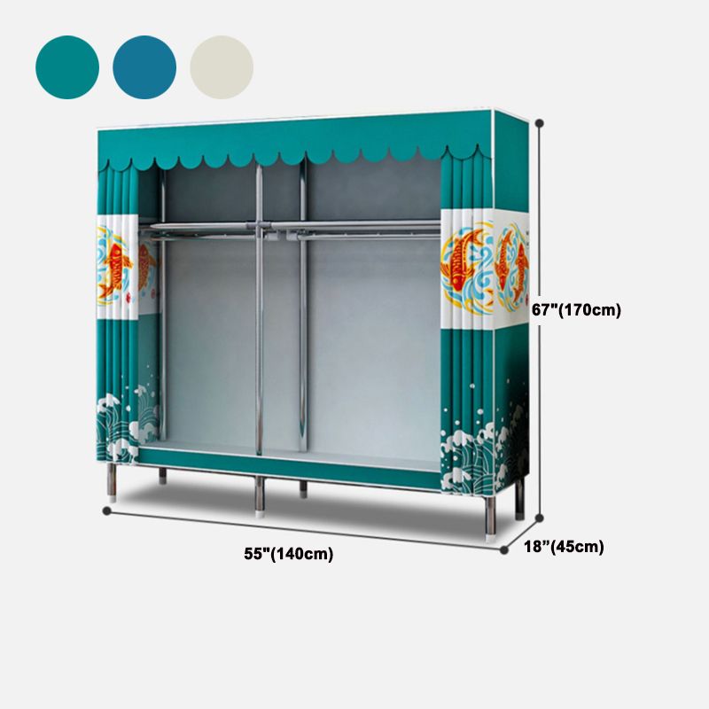 Moderner Kleiderschrank Armoire Aluminiumlegierung Rahmen Kleiderschrank für Zuhause