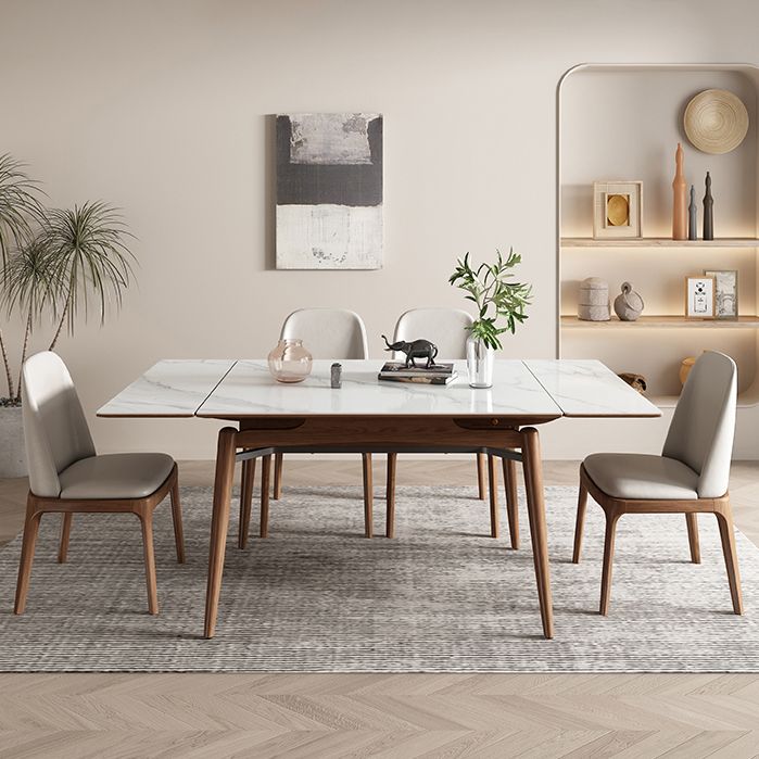 Midcentury Stone Dining Table Rectangle 4 Legs Furniture,43.3"L x 31.5"W x 30.7"H Clearhalo ' dining_table' 'Dining Tables & Seating' 'Dining Tables' 'furn' 'furn_dining_table' 'Furniture' 'furniture_dining_table' 'Kitchen & Dining Furniture' 'kitchen&dining_furn' 'kitchen' 'kitchen_dining_table' 1200x1200_4e77c9d9-b634-4330-a8c9-d4dcc2f33ff4