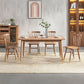 Contemporary 1/2/5/7 Pieces Furniture Rectangle Solid Wood Dining Set in Brown