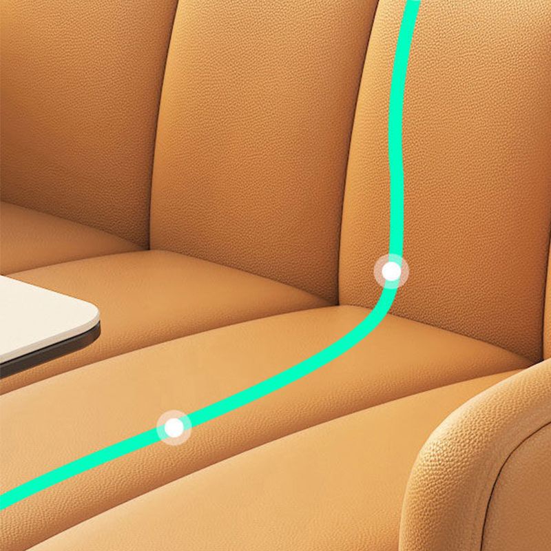 Moderner Kunstleder-Sofa 2-Sitzer-Kissen-Back-Liebesseat