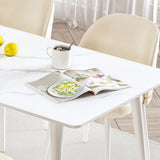 Modern Rectangle Stone Dining Table 1/5/7 Pieces Dining Set for Dining Room