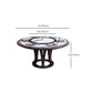 Rubberwood Frame Dinette Table Traditional Round Indoor Dining Table Clearhalo 'Dining Tables & Seating' 'Dining Tables' 'dining_table' 'furn' 'furn_dining_table' 'Furniture' 'Kitchen & Dining Furniture' 1200x1200_4e7f8ce0-39d6-4460-976d-0b40725a3671