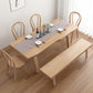 Contemporary Rectangle Shape Standard Dining Table Khaki Kitchen Dining Table with 4 Legs Base Clearhalo ' dining_table' 'Dining Tables & Seating' 'Dining Tables' 'furn' 'furn_dining_table' 'Furniture' 'furniture_dining_table' 'Kitchen & Dining Furniture' 'kitchen&dining_furn' 'kitchen' 'kitchen_dining_table' 1200x1200_4e810a1f-bc35-4298-b2cb-e2ea281703ae