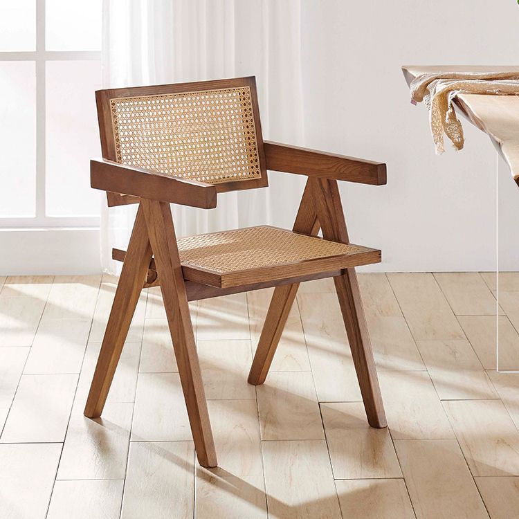 Modern Solid Ash Wood Chair Open Back Arm Single Dining Room Chair Clearhalo ' kitchen&dining_furn' 'Dining Chairs' 'Dining Tables & Seating' 'dining_chair' 'furn' 'furn_dining_chair' 'Furniture' 'furniture_dining_chair' 'Kitchen & Dining Furniture' 'kitchen' 1200x1200_4e847006-7439-48b5-a860-0bc601bea104