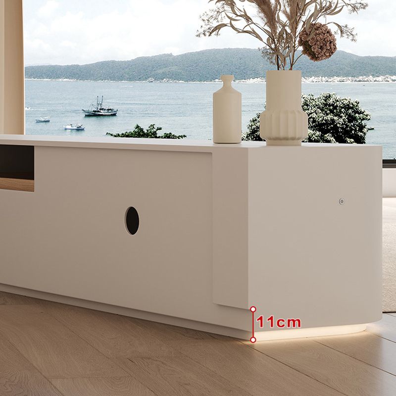 Modern Wood TV Stand Console White TV Media Stand with Drawers for Living Room Clearhalo 'furn' 'furn_tv_stands_entertainment_centers' 'Furniture' 'Living Room Furniture' 'TV Stands & Entertainment Centers' 'TV Stands & Media Storage Furniture' 'tv_stands_entertainment_centers' 1200x1200_4e84f4ec-f7b8-4384-81bd-91892efb9b30
