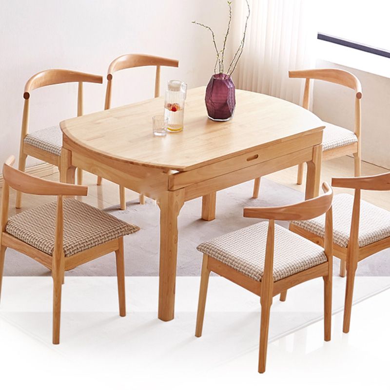 Silla lateral contemporánea de madera silla de comedor de madera abierta para casa
