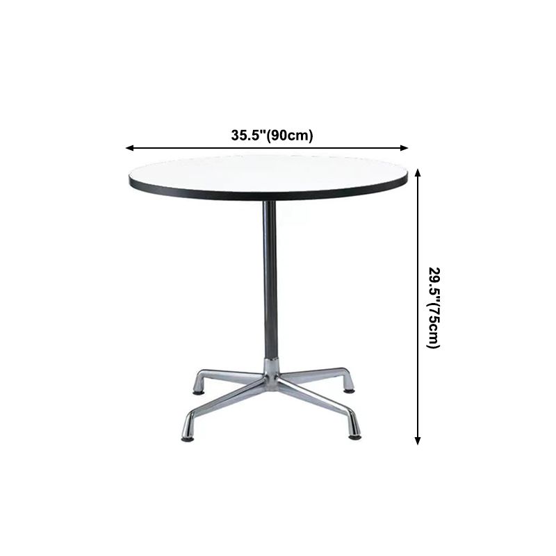 Metal Contemporary Round Dining Table Manufactured Wood Dining Table with Pedestal Clearhalo ' dining_table' 'Dining Tables & Seating' 'Dining Tables' 'Furniture' 'furniture_dining_table' 'Kitchen & Dining Furniture' 'kitchen&dining_furn' 'kitchen' 'kitchen_dining_table' 1200x1200_4e86b533-7572-405b-9b44-c1f64817b0cc