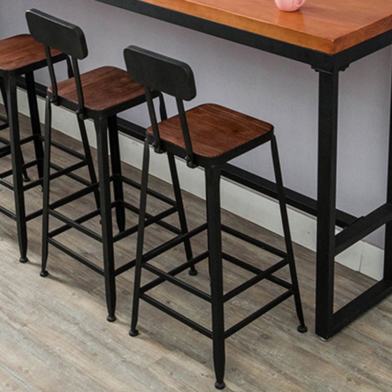 Juego de mesa de bar contemporáneo, mesa de mostrador rectangular de madera maciza de 1/6/11 piezas