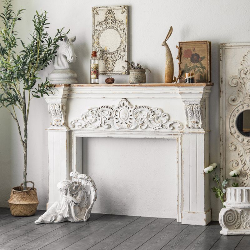 Rectangle Shape French Country Console Table Wooden Sofa Table in White