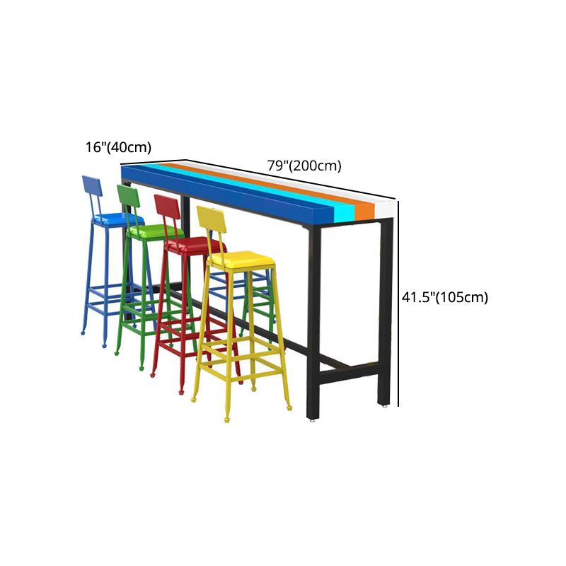 Rectangle Modern Bar Height Table Trestle Wood Counter Table for Coffee Shop Clearhalo 'Bar Furniture' 'Bar Tables' 'bar_tables' 'furn' 'furn_bar_tables' 'Furniture' 'furniture_bar_tables' 'Kitchen & Dining Furniture' 1200x1200_4e89db68-2b86-4c73-abd4-9d5571d73281