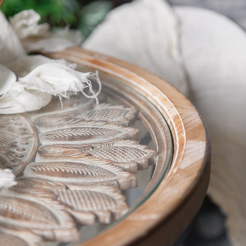 Frame French Country Round Coffee Table Distressed Wood Cocktail Table Clearhalo 'Coffee & Accent Tables' 'Coffee Tables' 'coffee_tables' 'furn' 'furn_coffee_tables' 'Furniture' 'Living Room Furniture' 1200x1200_4e8a864e-5f47-4768-8e3c-35bc2b8ec30f