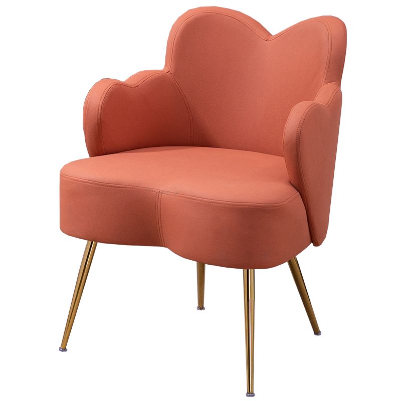 Chaise accentuale de velours décontracté chaise accent en cuir en orange / rose / vert / gris